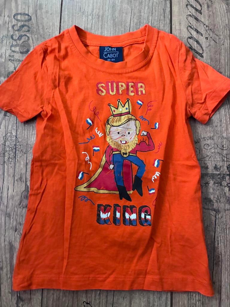 Koningsdag shirtje maat 98/104, Ophalen of Verzenden, Zo goed als nieuw, Jongen, Shirt of Longsleeve