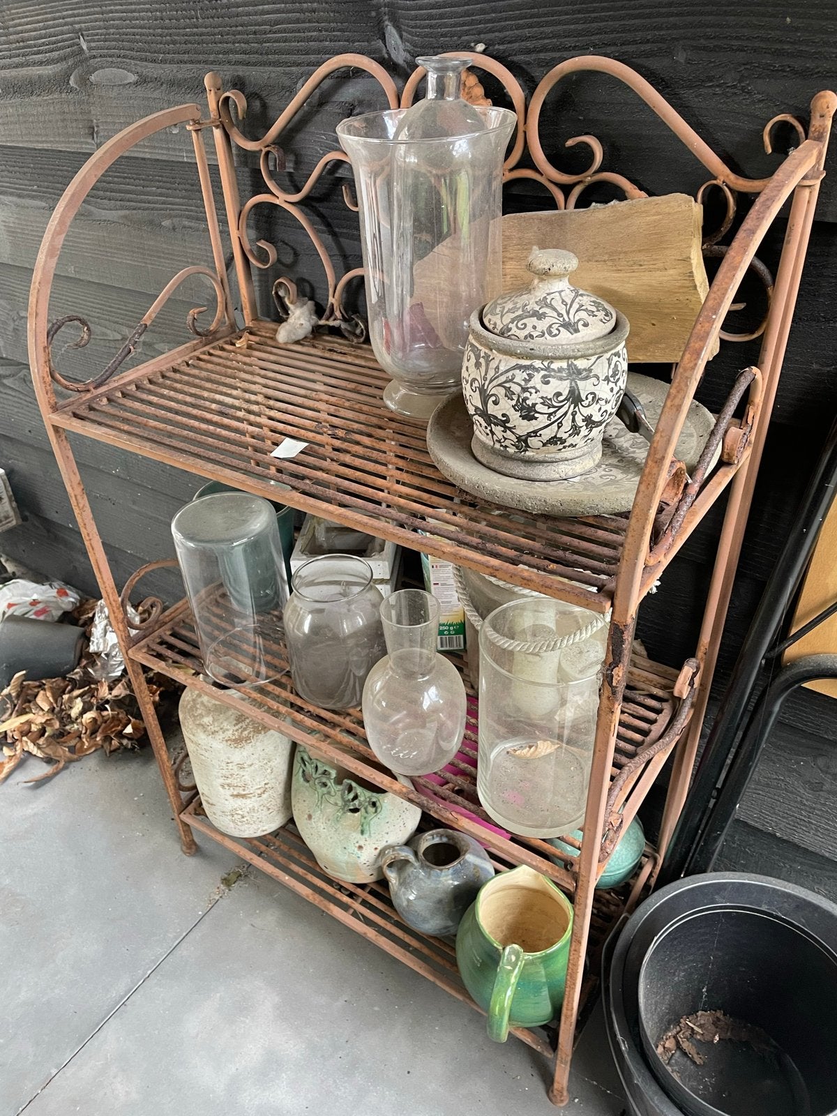 Decoratief metalen rek - Vintage stijl, Ophalen of Verzenden