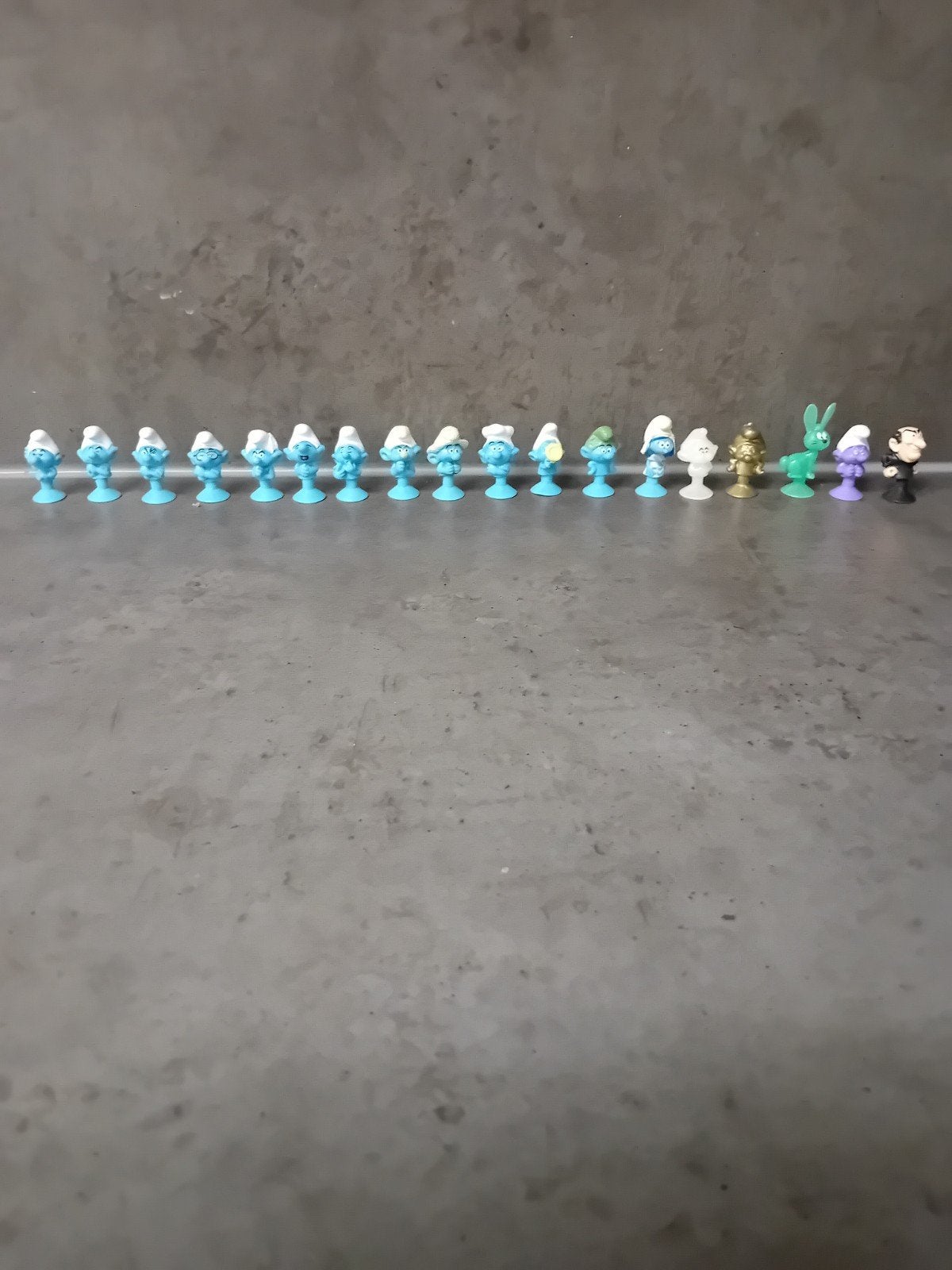 18 zuignap smurf figuurtjes, Ophalen, Nieuw