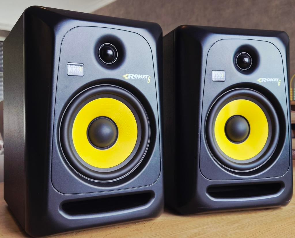 KRK Rokit 6 G3 Studio Monitoren met kables ZGAN, Overige merken, Ophalen of Verzenden, Zo goed als nieuw, 60 tot 120 watt