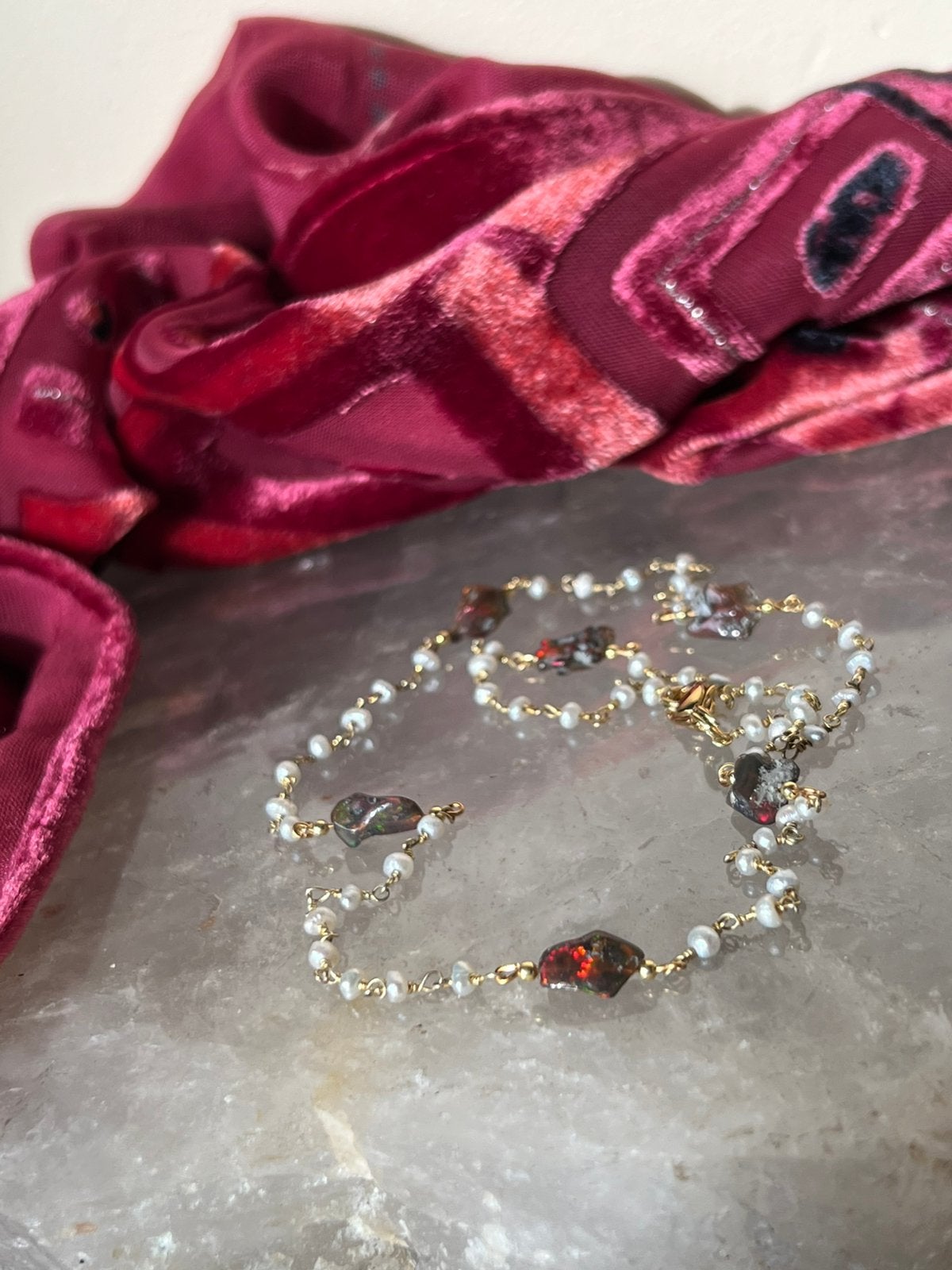 Edelopaal opaal vuuropaal ruw zilver parel geluk welvaart, Sieraden, Tassen en Uiterlijk, Magnolia11, Nieuw, Ophalen of Verzenden