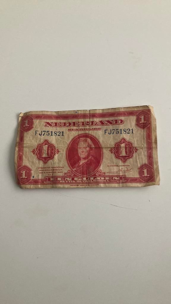 Een Gulden biljet, Ophalen, Nederland, Bankbiljetten