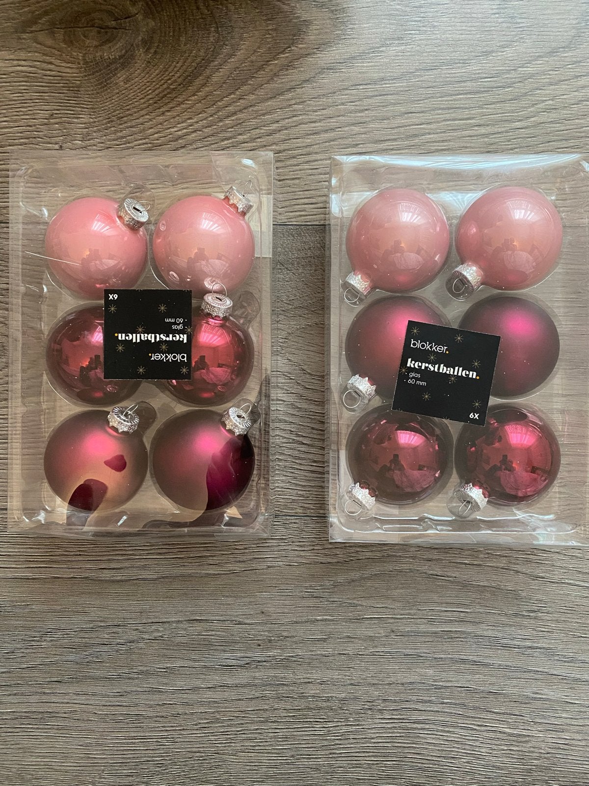 Roze kerstballen NIEUW - Glas, Diversen, Ophalen of Verzenden, Nieuw