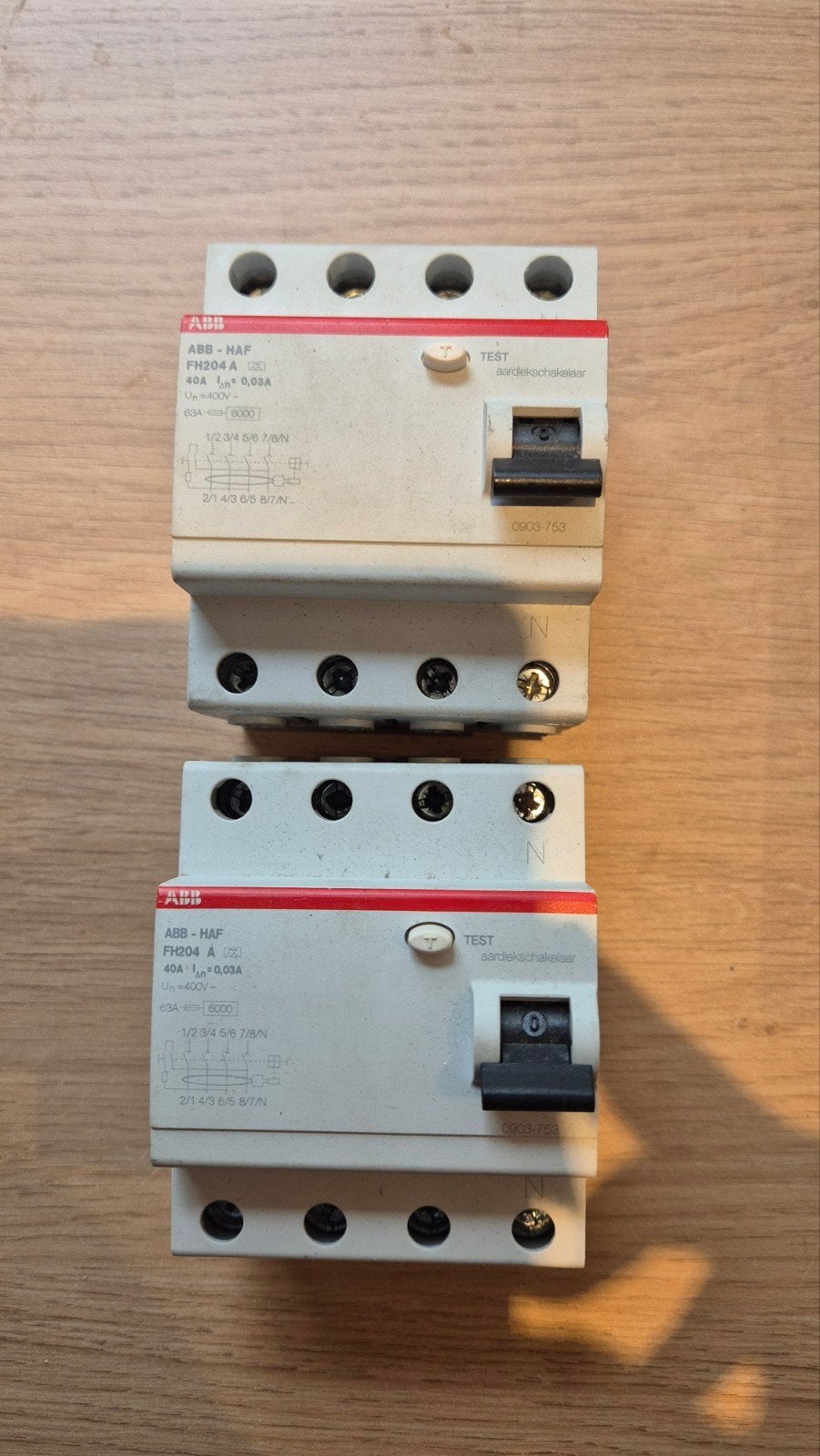 ABB-HAF FH204 Aardlekschakelaar 40A 0.03A, Ophalen of Verzenden, Zo goed als nieuw, ABB, Aardlekschakelaar