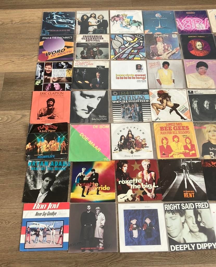Mooi partij Rock,Pop Singles, Cd's en Dvd's, Vinyl Singles, Gebruikt, Fotohoes, 7 inch, Ophalen of Verzenden