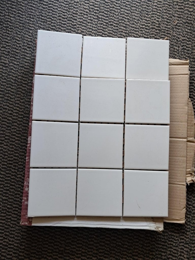 witte vierkante tegeltjes, Ophalen, Nieuw, Minder dan 20 cm, Minder dan 20 cm
