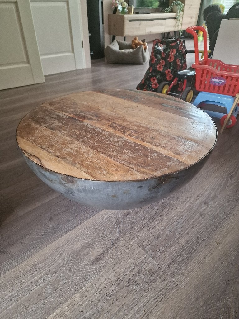 Salon/bijzettafel, Huis en Inrichting, Tafels | Salontafels, Ophalen, 50 tot 100 cm, Rond, 50 tot 100 cm