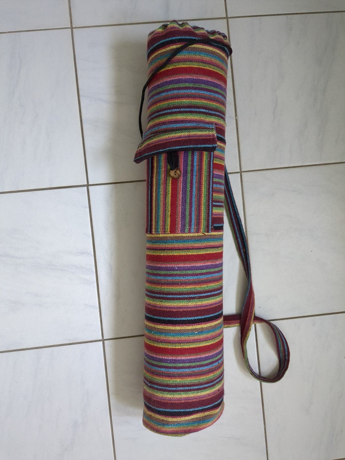 Bodhi yogamat met kleurrijke draagtas, Ophalen, Gebruikt, Yogamat