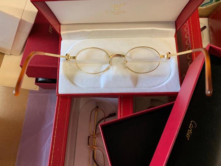 Cartier geborsteld goud 22 K, Overige merken, Zonnebril, Overige kleuren, Nieuw