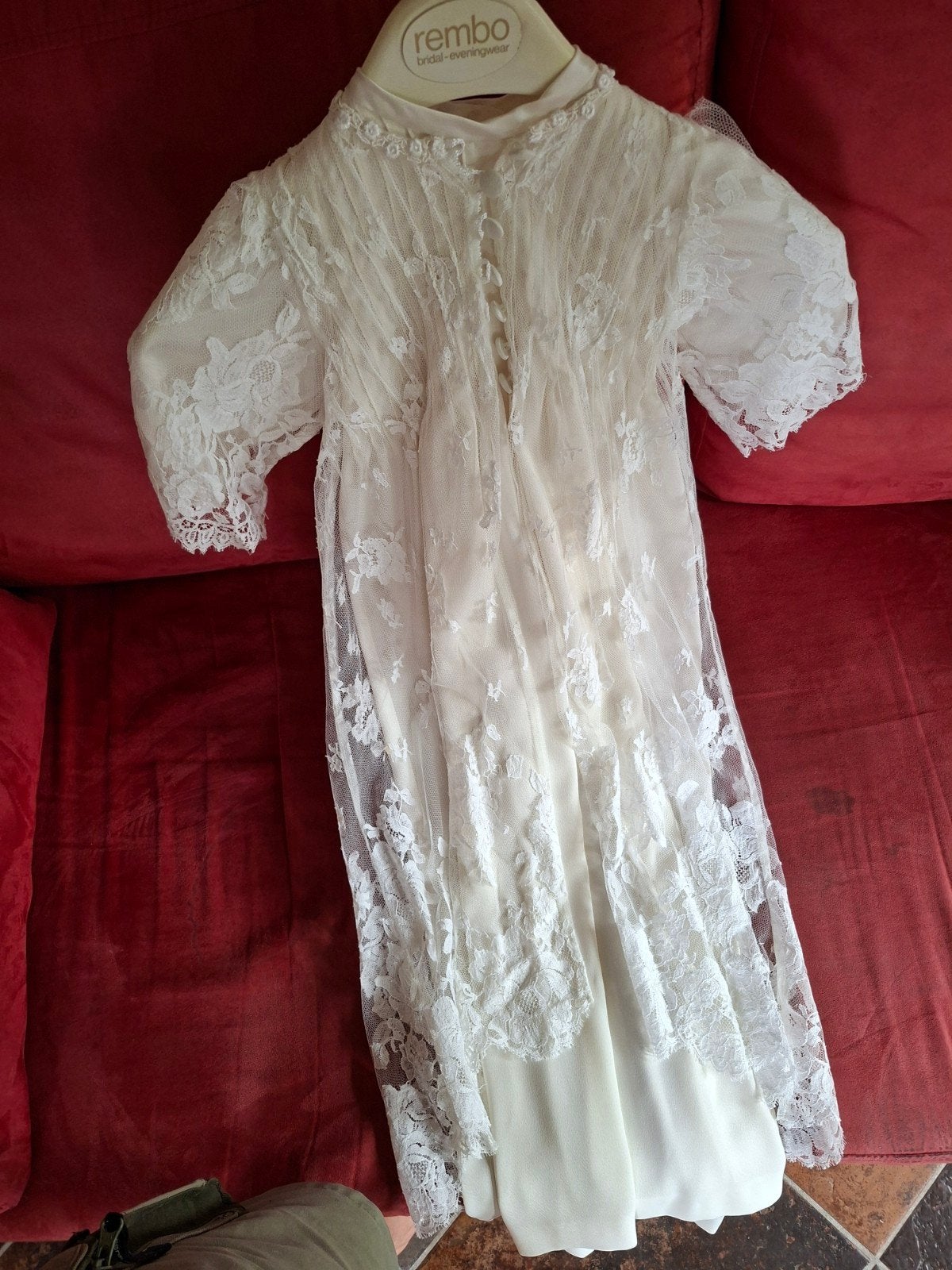 Prachtige vintage doopjurk, Kinderen en Baby's, Ophalen, Zo goed als nieuw, Rembo, Jongen of Meisje