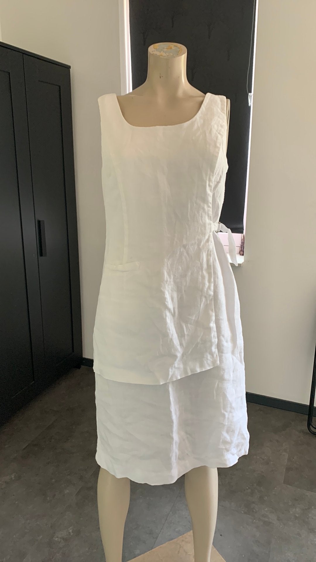 Blacky dress linnen jurk maat 38, Maat 38/40 (M), Wit, Ophalen of Verzenden, Zo goed als nieuw
