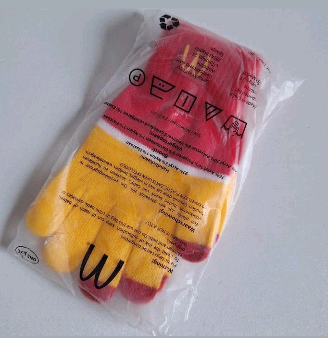 Nieuw - mcdonalds handschoenen - one size, Kleding | Dames, Ophalen of Verzenden, Nieuw, Handschoenen