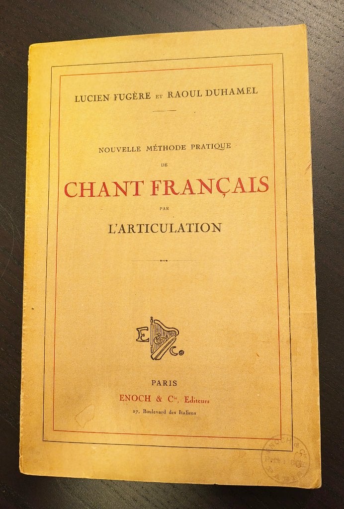 Chant Français: Methode Pratique door Fugère & Duhamel, 1929, Boeken, Gelezen, Ophalen of Verzenden, Algemeen, Lucien Fugère en Raoul Duhamel
