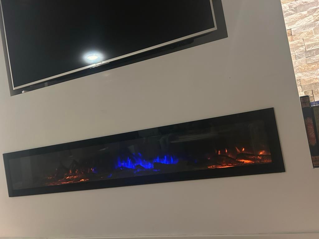 Nieuwe Elektrische Haard met Afstandsbediening (188x60cm), Ophalen of Verzenden, Zo goed als nieuw, Elektrische haard