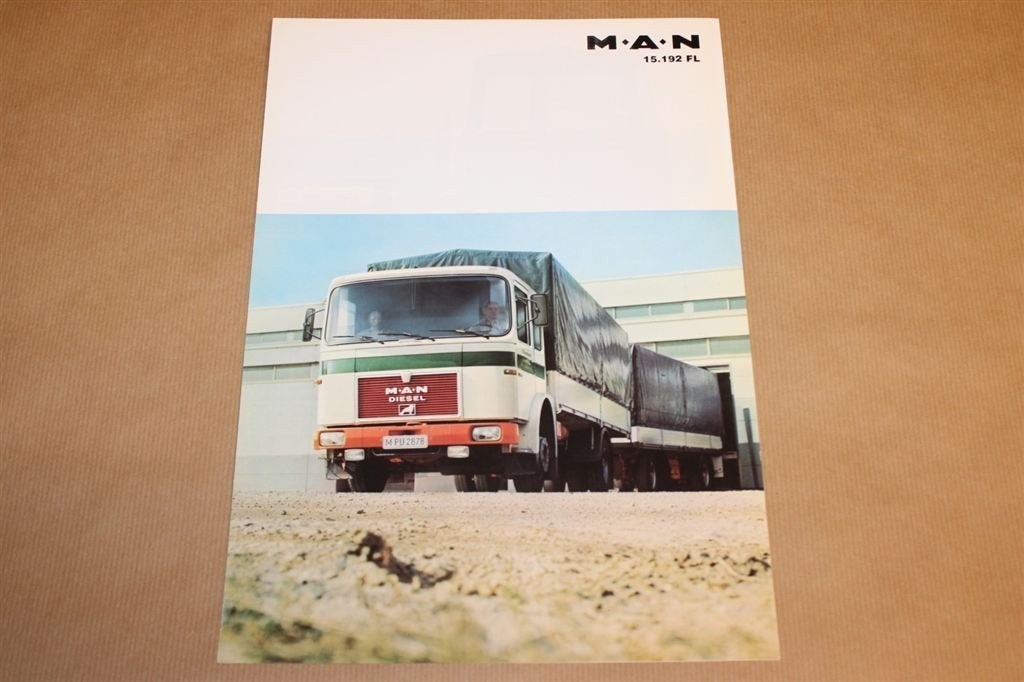 Zeldzame brochure - M.A.N. vrachtwagen 15.192 FL - 1979, Ophalen of Verzenden, Zo goed als nieuw, Tractor en Landbouw