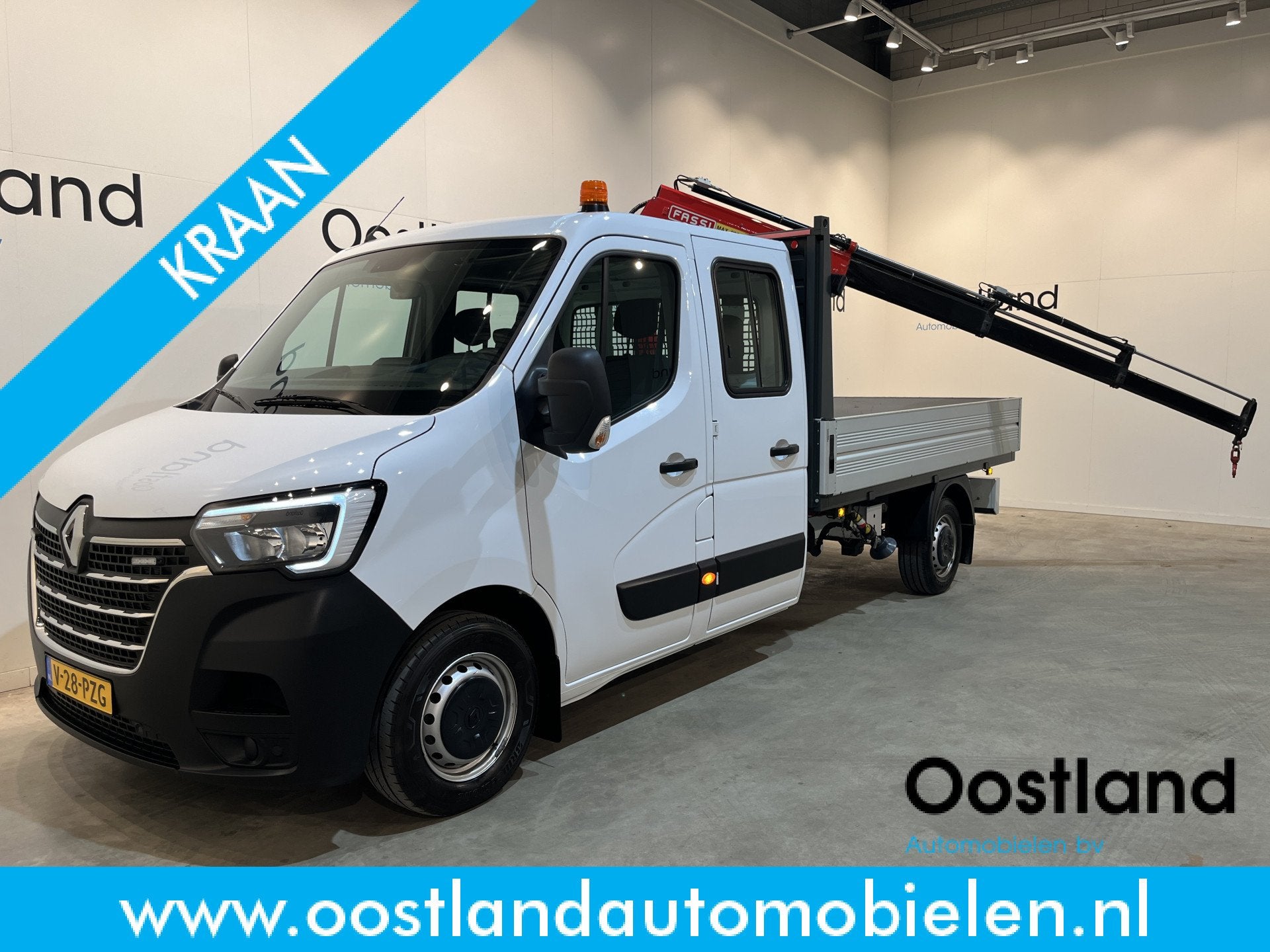 Renault Master 2.3 dCi 145 PK L3 145 PK Open Laadbak / Fassi, Voorwielaandrijving, 145 pk, Stof, Gebruikt