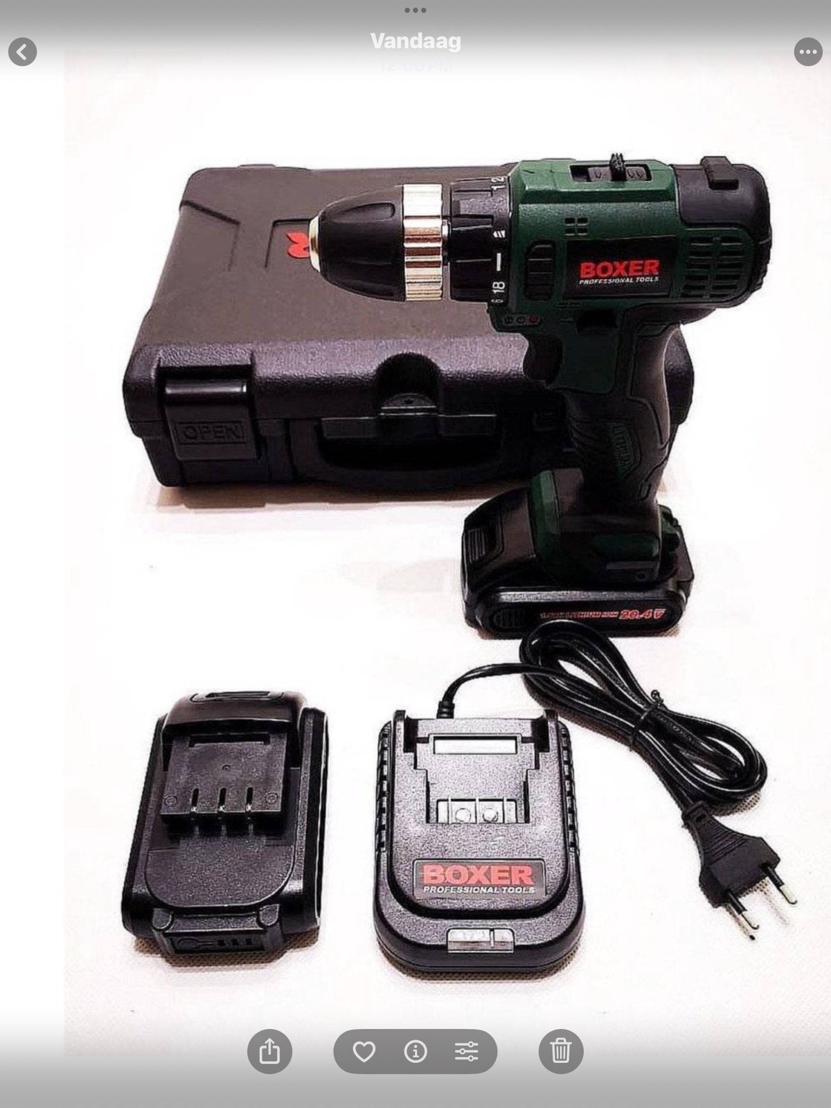 20.4 v boor schroefmachine met hamerfunctie met 2 accu,s, Ophalen of Verzenden, Nieuw, Boor- en Schroefmachine