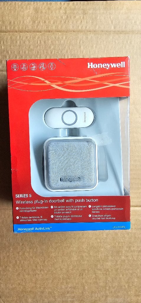 NIEUWE HONEYWELL WIRELESS PLUG-IN DOORBELL WITH PUSH BUTTON, Ophalen of Verzenden, Nieuw