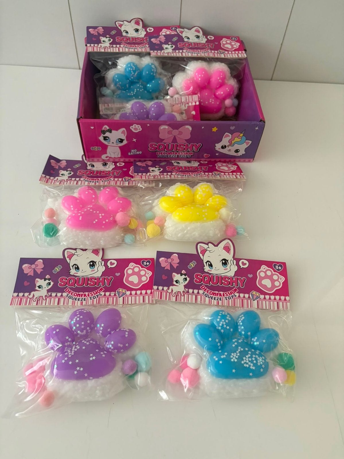 Grote Witte Squishy Poot met Kleur en Licht, Ophalen of Verzenden, Nieuw, Jongen of Meisje
