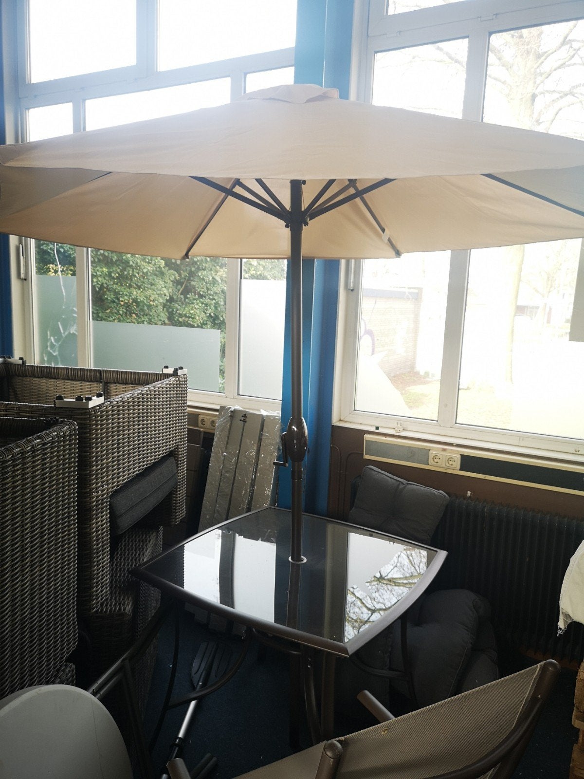bistro set met parasol, Ophalen, Nieuw