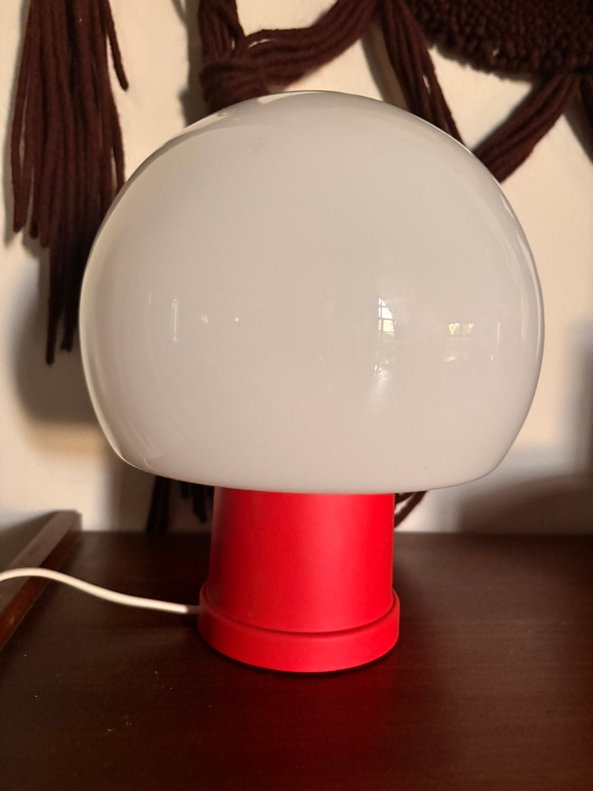 Zeldzame vintage / retro Hema mushroom tafellamp ❤️, Gebruikt, Overige merken, Vintage, 24 cm
