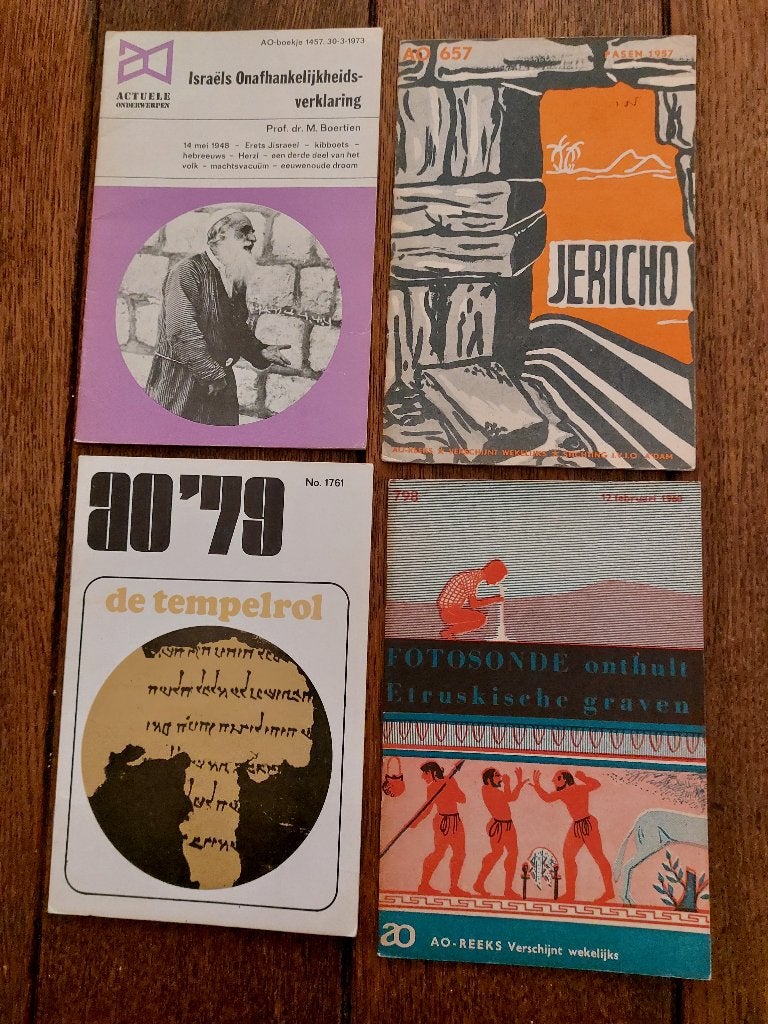 ao-boekjes: Israël - de tempelrol- etruskisch- jericho, Ophalen of Verzenden, Gelezen, Overige wetenschappen