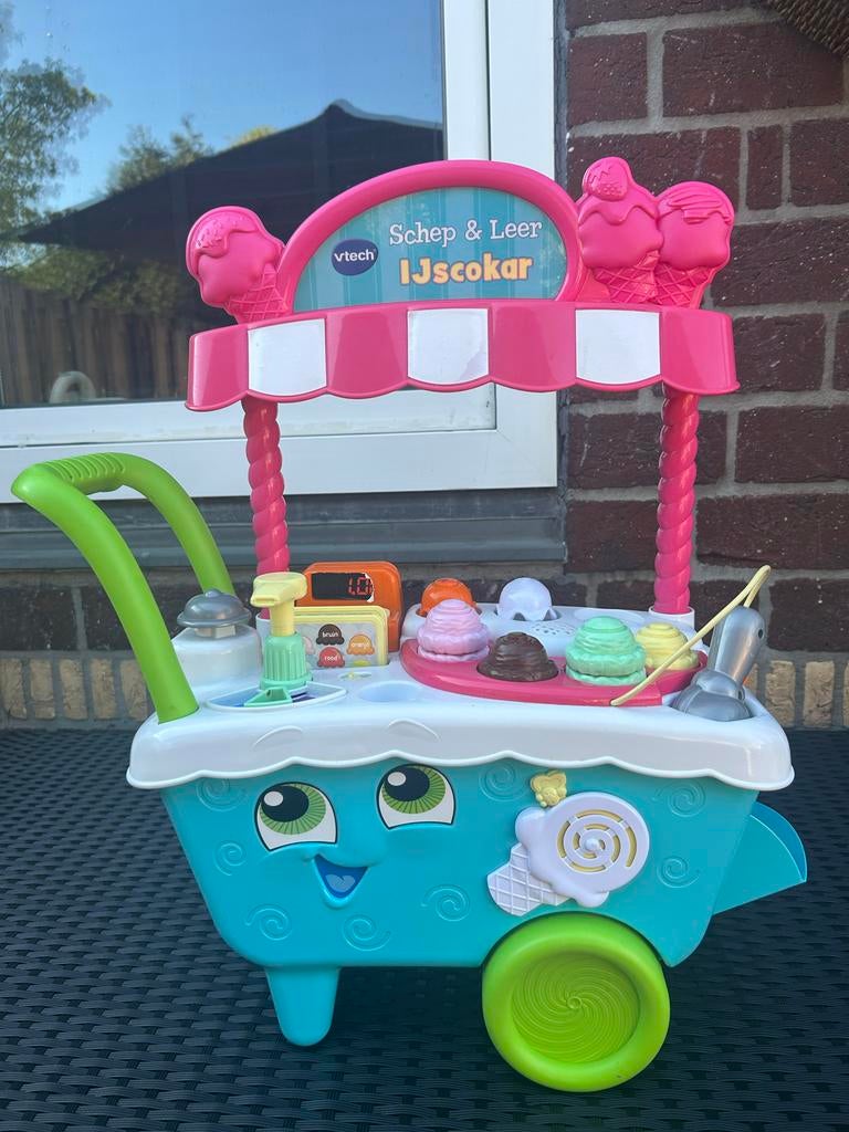Vtech Schep & Leer IJscokar met muziek en accessoires, Ophalen of Verzenden, Zo goed als nieuw, Jongen of Meisje