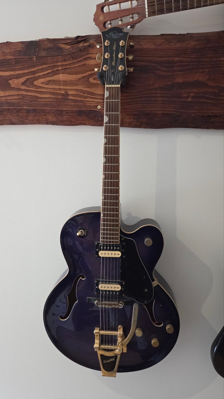 Hudson HDFT Florentine Blues Semi-akoestische Gitaar, Ophalen, Gebruikt, Hollow body, Overige merken