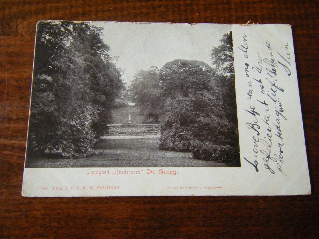 U39 - De Steeg - Landgoed Rhederoord - 1901 - Mooi/Oud, Ophalen of Verzenden, Voor 1920, Gelderland