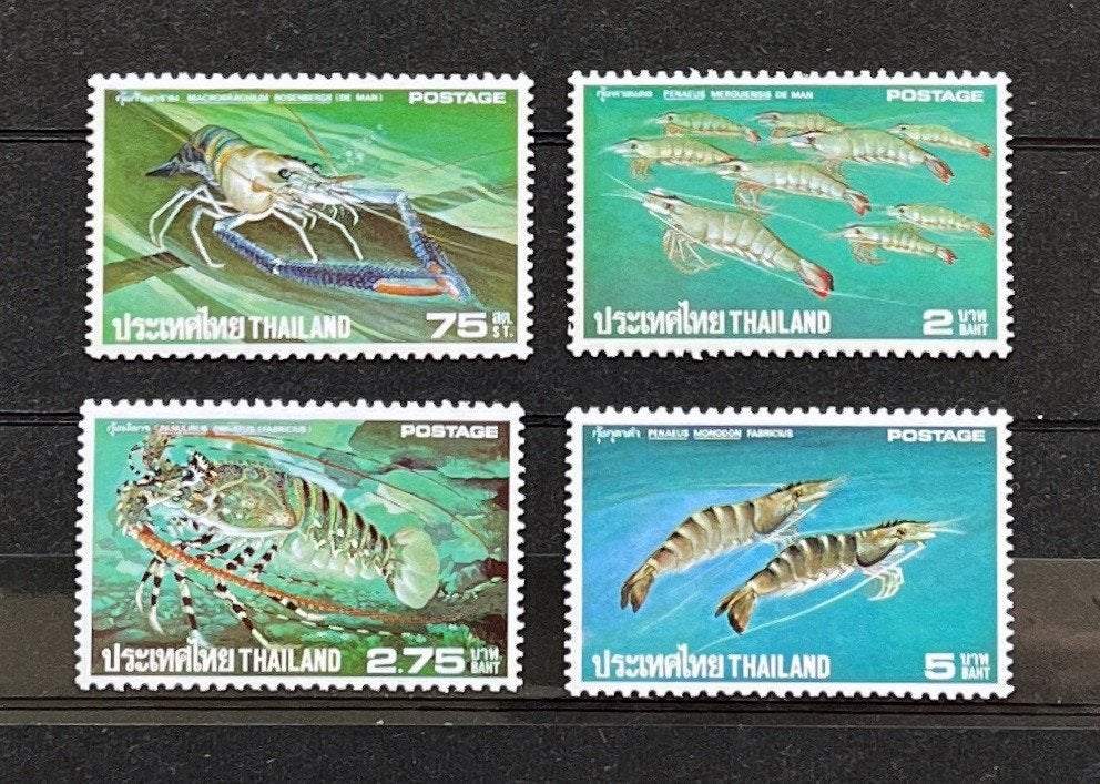 Thailand 1976 Postfris Garnalen, Ophalen of Verzenden, Postfris, Dier of Natuur