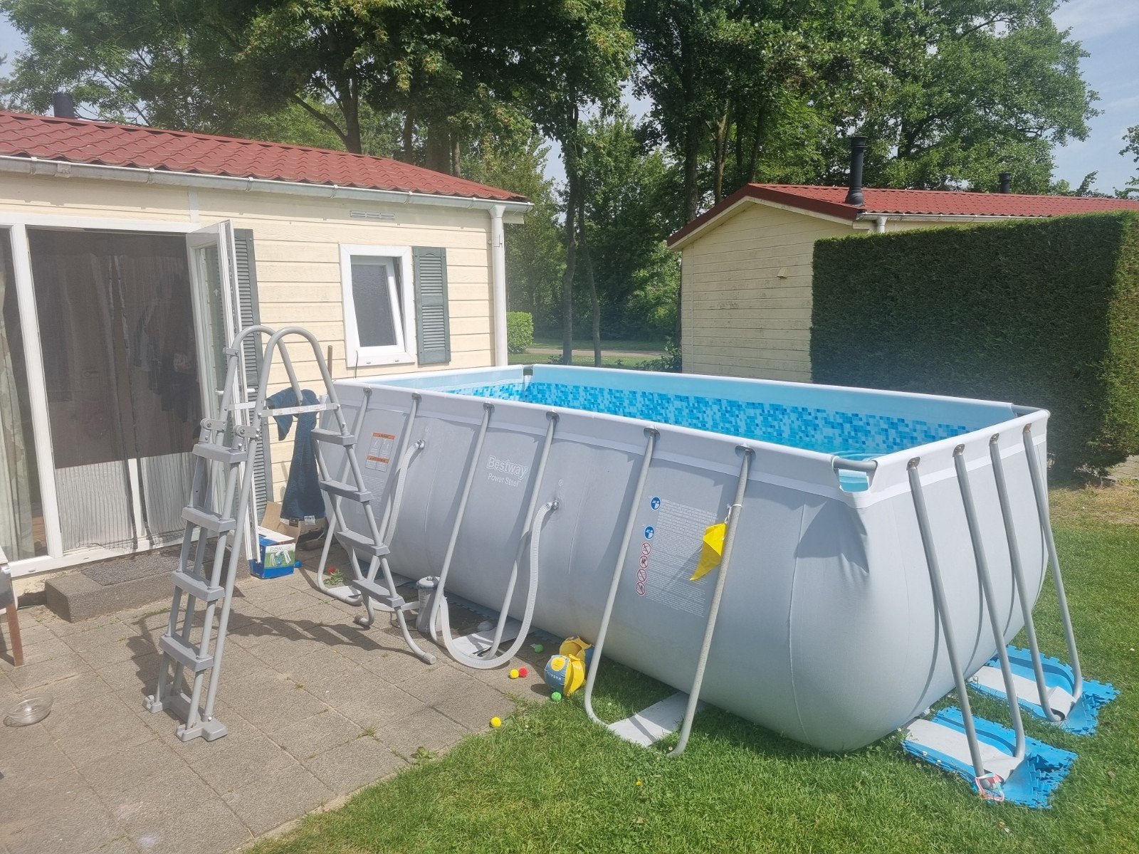 Bestway power steel 412x201x122 zgan, 120 cm of meer, 200 tot 300 cm, Ophalen of Verzenden, Zo goed als nieuw