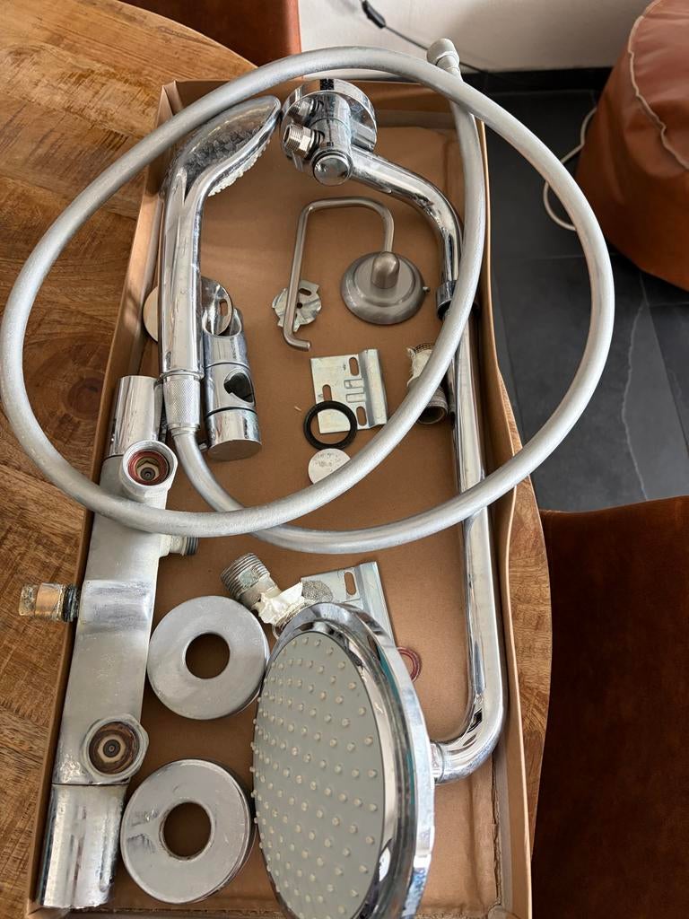 Gebruikte grohe regendouche set, Ophalen, Gebruikt, Chroom, Douche