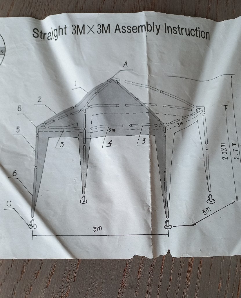 Partytenten compleet 3 x3 meter. Hoog 2meter. Punt 2,70 m., Tuin en Terras, Partytenten, Ophalen, Zo goed als nieuw, Minder dan 5 meter