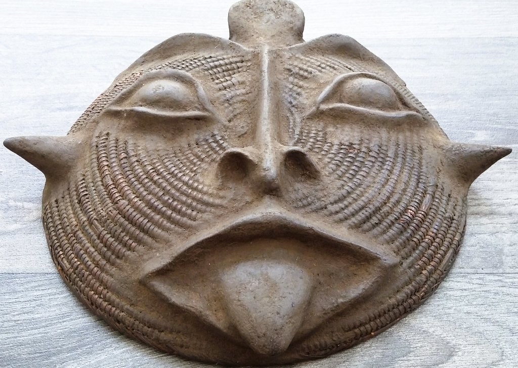 Omstreeks 1930 - 1940 Votief Object Mand Masker Mandenmaker, Masker, Papoea-Nieuw-Guinea, Ophalen of Verzenden, Handgemaakt