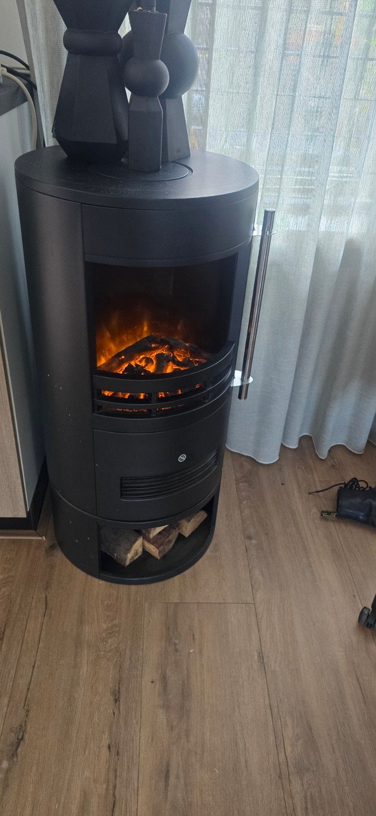 Elektrische kachel tot 2500W, 90x43 cm, Ophalen, Gebruikt, Vrijstaande haard, Elektrische haard