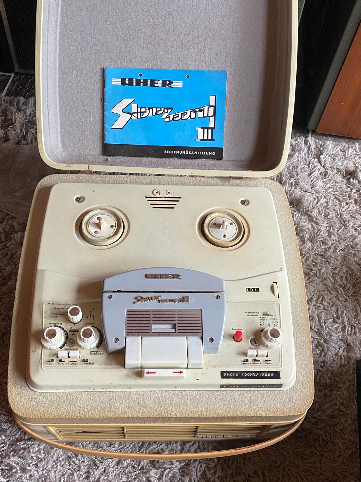 Uher SR III bandrecorder (Stereo Record), Ophalen of Verzenden, Bandrecorder, Met stofkap