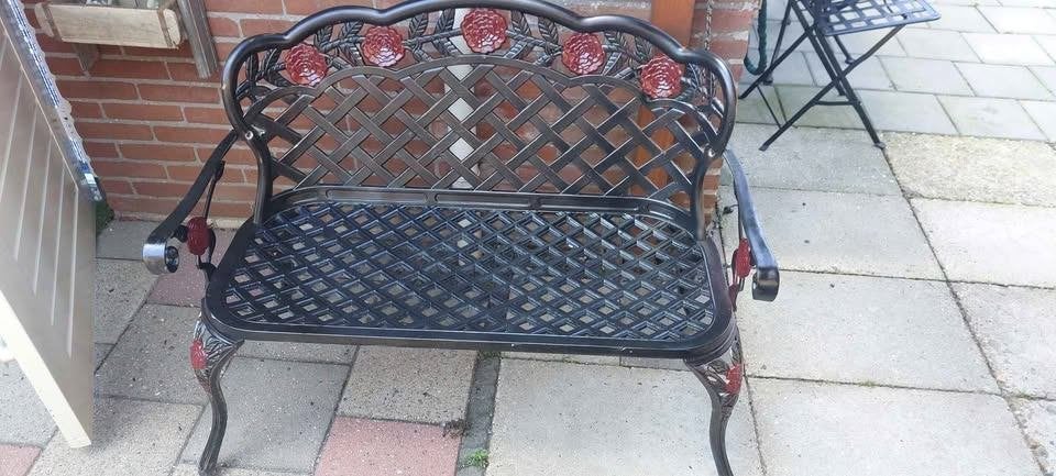 tuinbankje aluminium ( oud ), Ophalen of Verzenden, Gebruikt