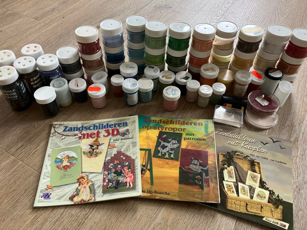 Sandy art - zandschilderen, Hobby en Vrije tijd, Gebruikt, Meerkleurig, Ophalen of Verzenden, Natuurlijk materiaal