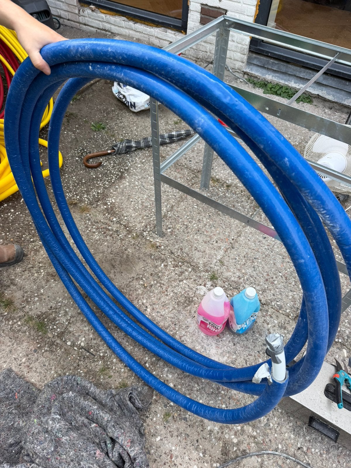 Uponor 25 rood en blauw met mantel, Ophalen, Overige materialen, 6 meter of meer, Overige typen