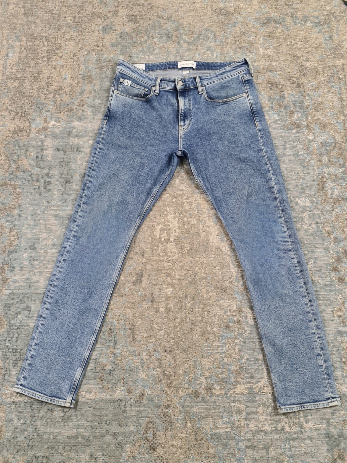 Calvin Klein Jeans W34 L32 Slim Tapered STRETCH Bronno3432, Calvin Klein, Blauw, Calvin Klein Europe B.V., W33 - W34 (confectie 48/50)