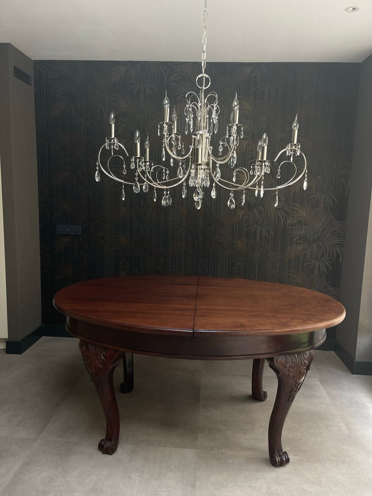 Uitschuifbare eettafel met 6 originele stoelen, Ophalen