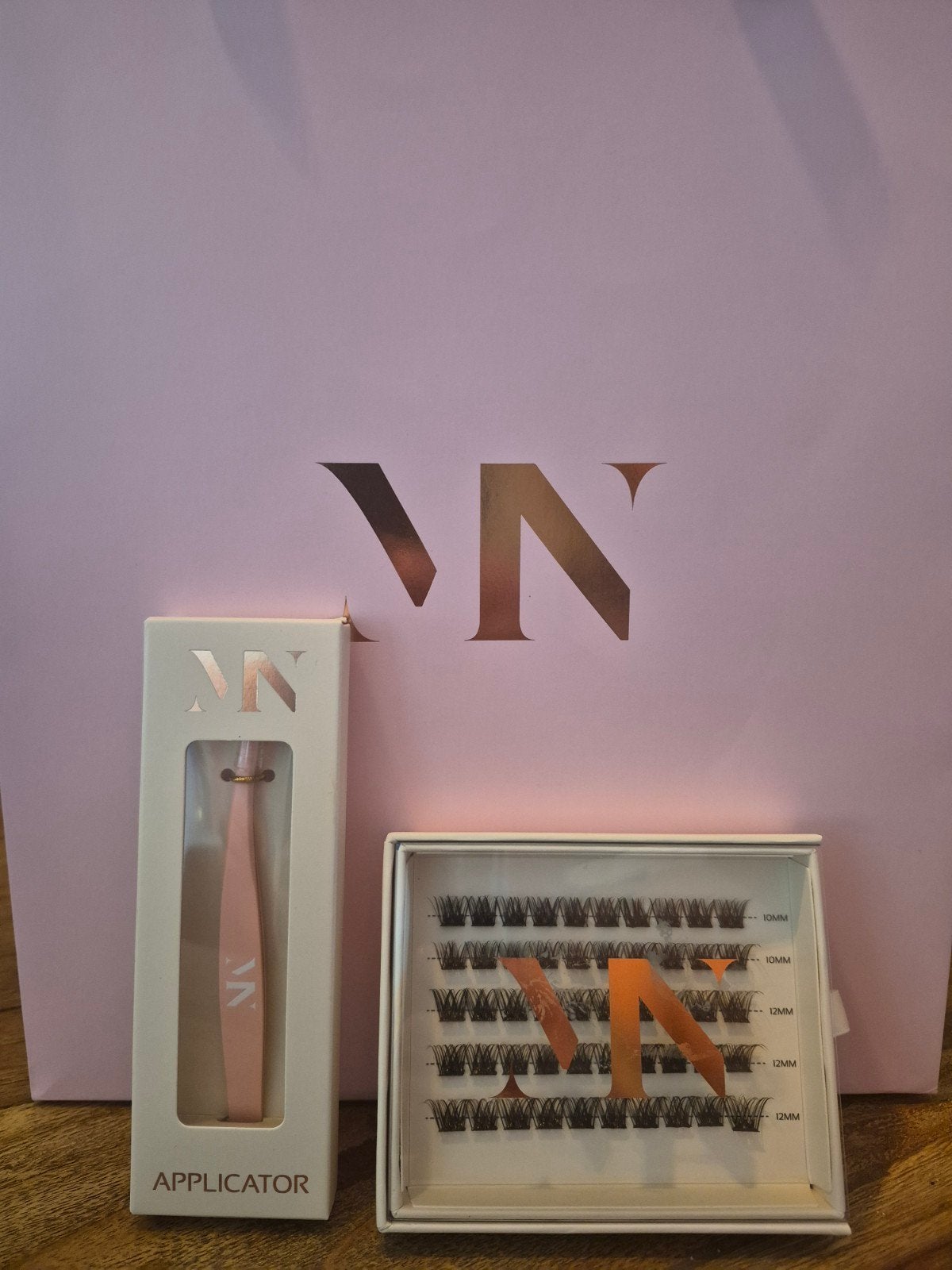 Wimperverlenging set met applicator, Ophalen of Verzenden, Nieuw, Zwart, Ogen