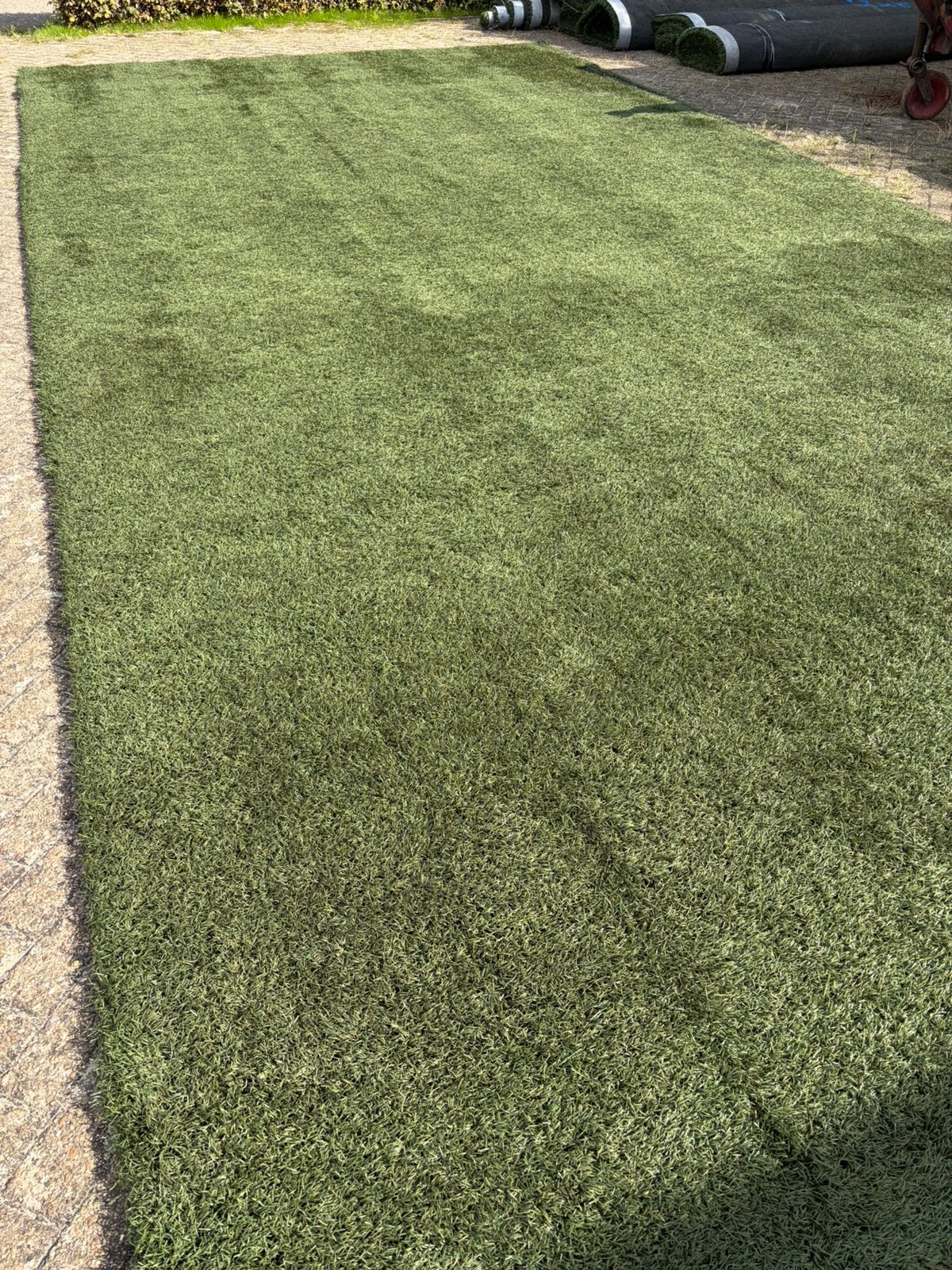 Kunstgras 3.9x10 €390,mooi groen,50mm hoog,zgan, Ophalen, Zo goed als nieuw, 20 m² of meer