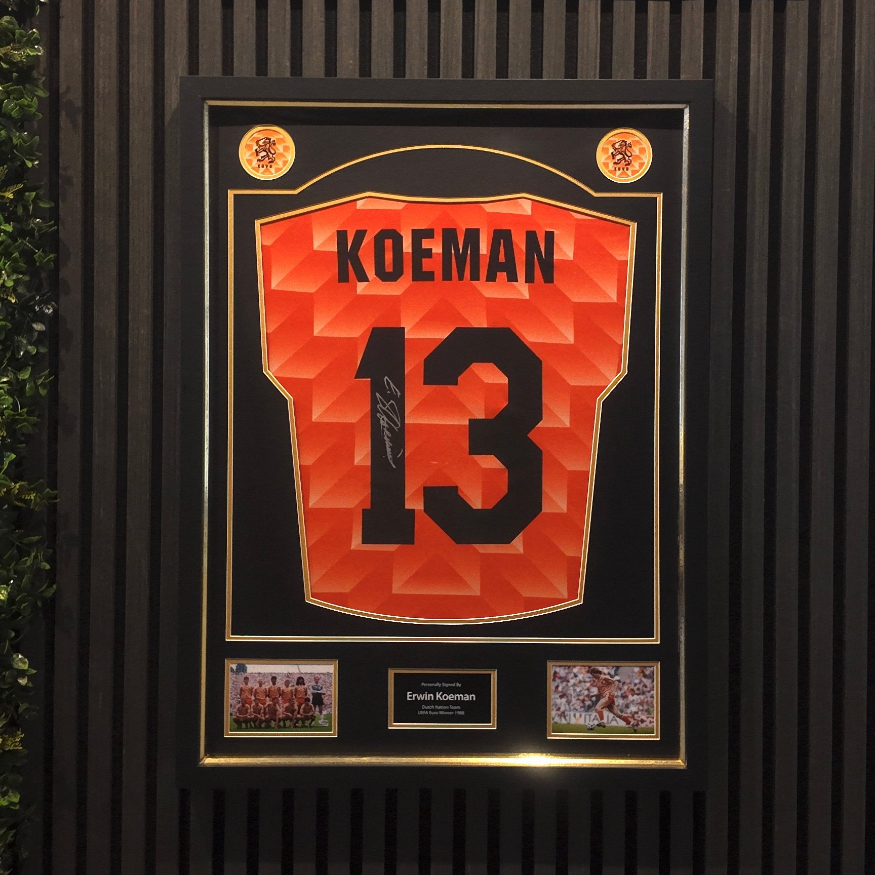 E. Koeman Nederlands elftal EK88 gesigneerd shirt ingelijst, Verzenden, Nieuw, Shirt