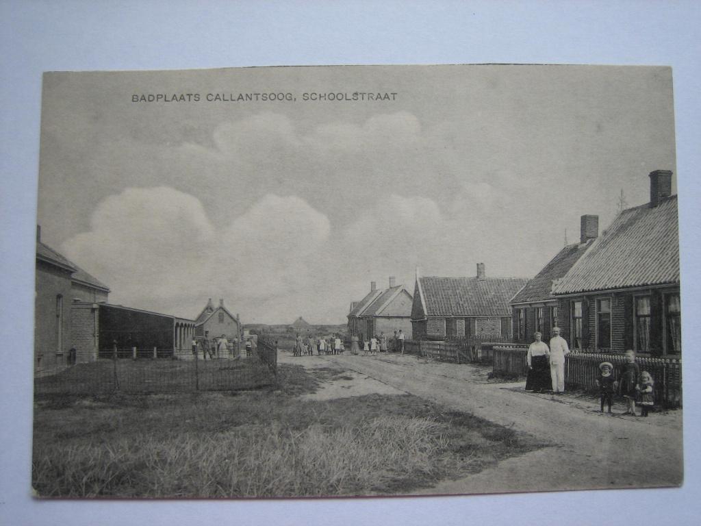 CALLANTSOOG   SCHOOLSTRAAT  BADPLAATS CALLANTSOOG, Verzenden, Voor 1920, Gelopen, Noord-Holland