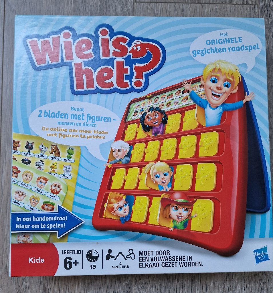 Hasbro Wie Is Het, Een of twee spelers, Ophalen of Verzenden, Gebruikt, HASBRO