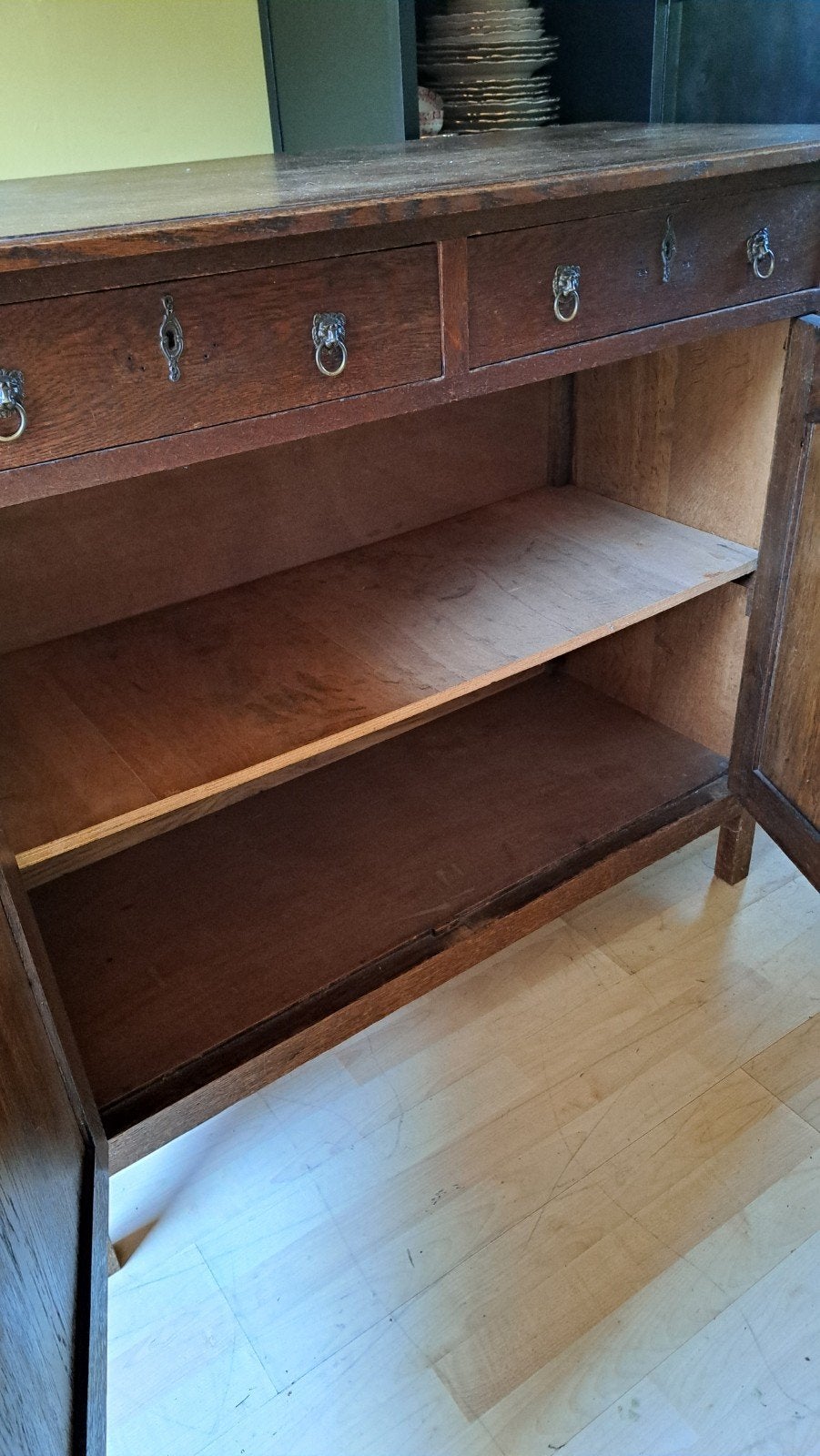 Antiek eiken dressoir met lades en opbergruimte, Antiek en Kunst, Ophalen