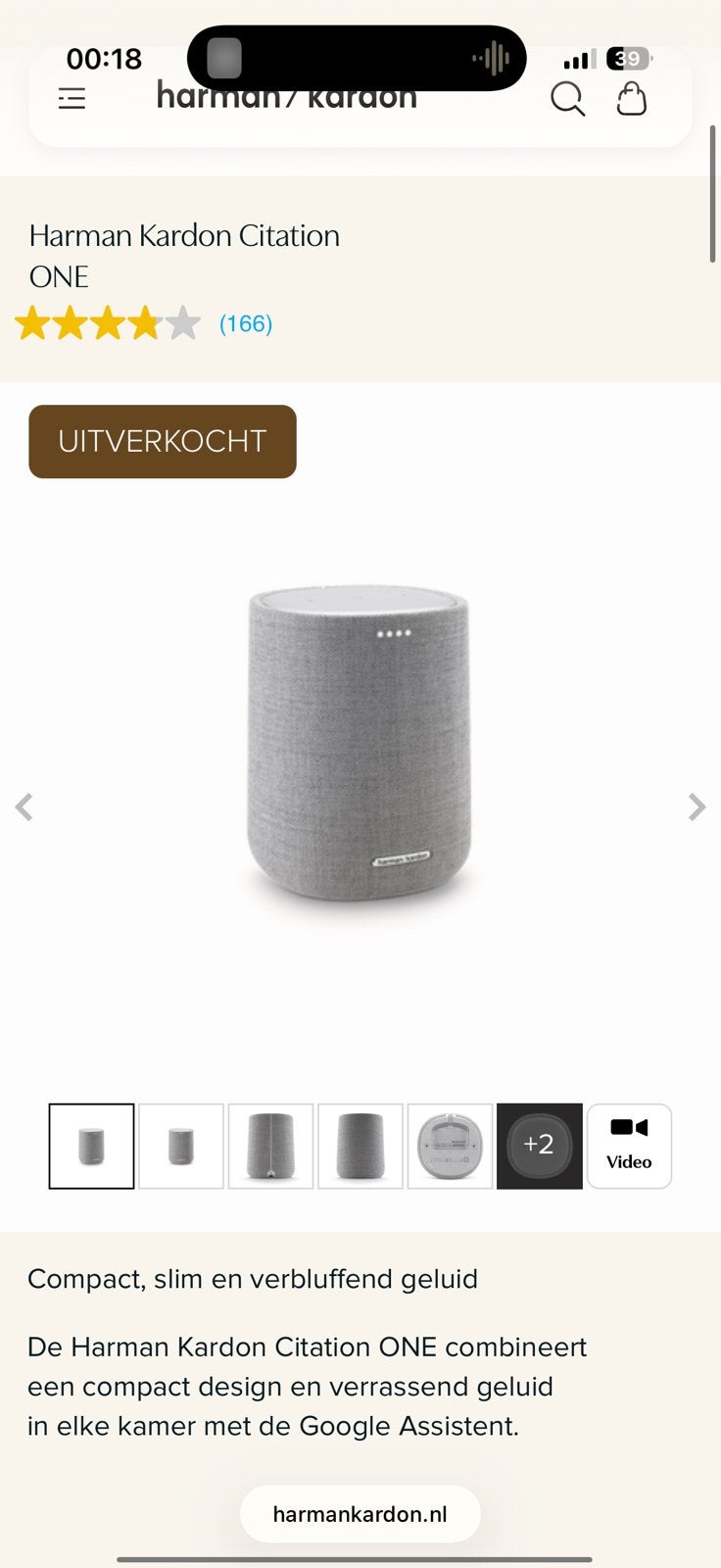 Harman Kardon Citation ONE, Overige merken, Slimme speaker, Gebruikt, Ophalen of Verzenden