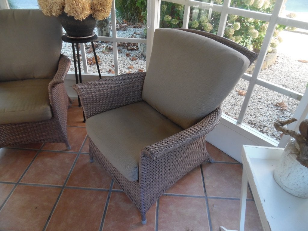 4 Luxe Hartman tuin lounge stoelen (ruime stoel) met kussens, 4 zitplaatsen, Info@hartman.nl, Zo goed als nieuw, Loungeset