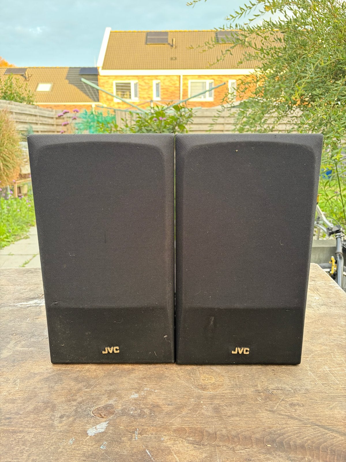 JVC SP-V50 Boekenplank Luidsprekers - 80 Watt, Audio, Tv en Foto, Gebruikt, JVC, Ophalen of Verzenden, 60 tot 120 watt